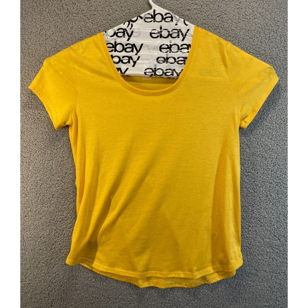 Jennifer Lauren Women's T-shirt Yellow Short Sleeve Size‎ L